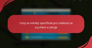 Ceny za milníky specifické pro události za zrychlení a zdroje