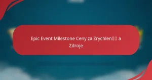Epic Event Milestone Ceny za Zrychlení a Zdroje