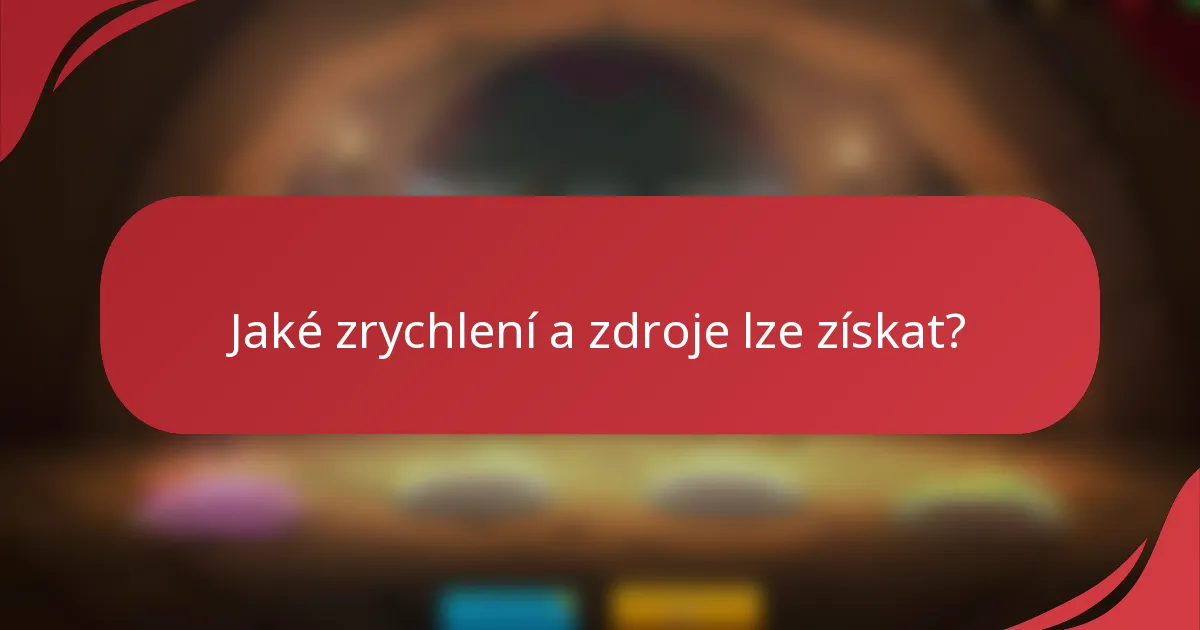 Jaké zrychlení a zdroje lze získat?